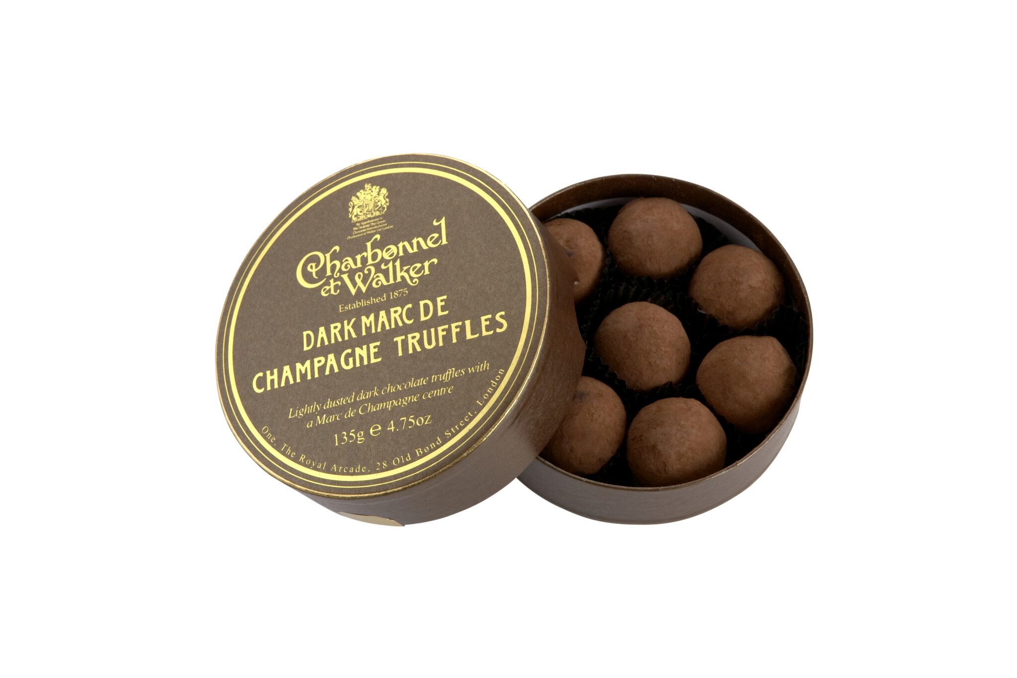 Dark Marc de Champagne Chocolate Truffles