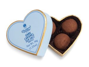 Dark Sea Salt Caramel Chocolate Truffles - Mini Heart