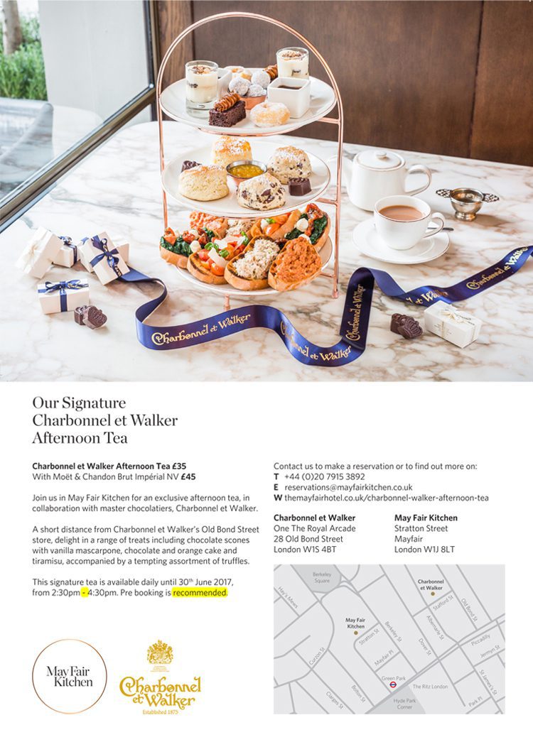 Introducing the Charbonnel et Walker/ May Fair Hotel Afternoon Tea!