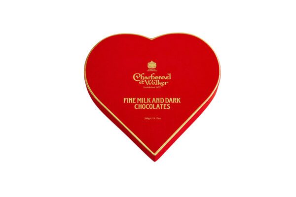 Red Velvet Decadence Heart with Fine Milk & Dark Chocolates 260g – with alcohol - Image 2