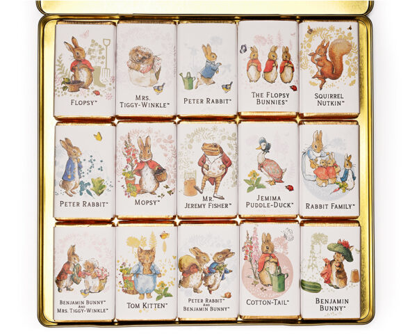 Peter Rabbit Favourites Tin  - Mini Milk Chocolate Bars - Image 2