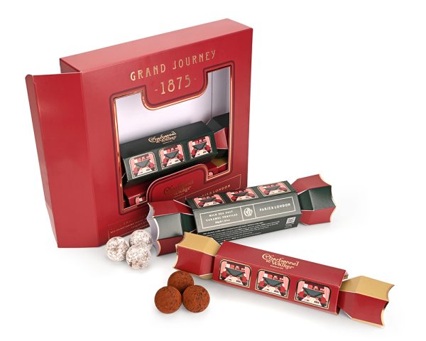 Christmas Cracker Gift Set - Milk Chocolate & Milk Sea Salt Caramel Truffles - Image 2