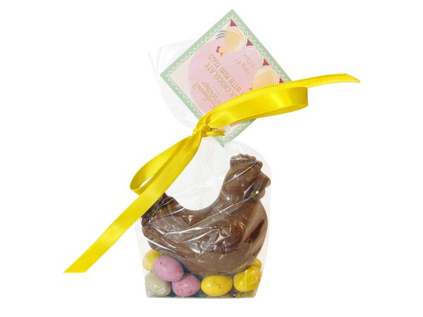 Milk Chocolate Hen with Mini-Eggs