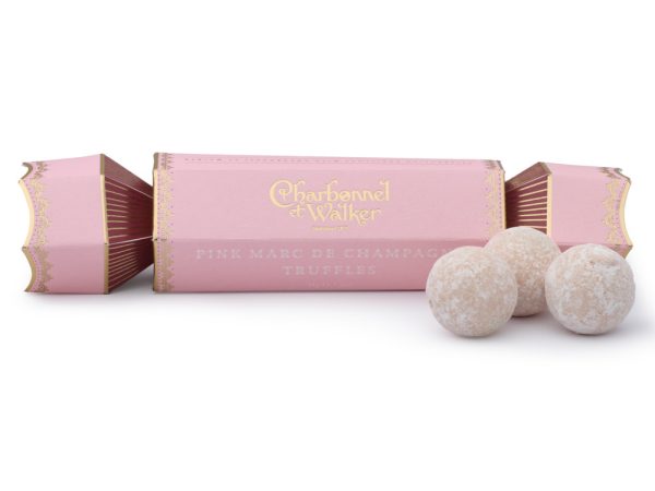 Pink Christmas Cracker - Pink Marc de Champagne Truffles